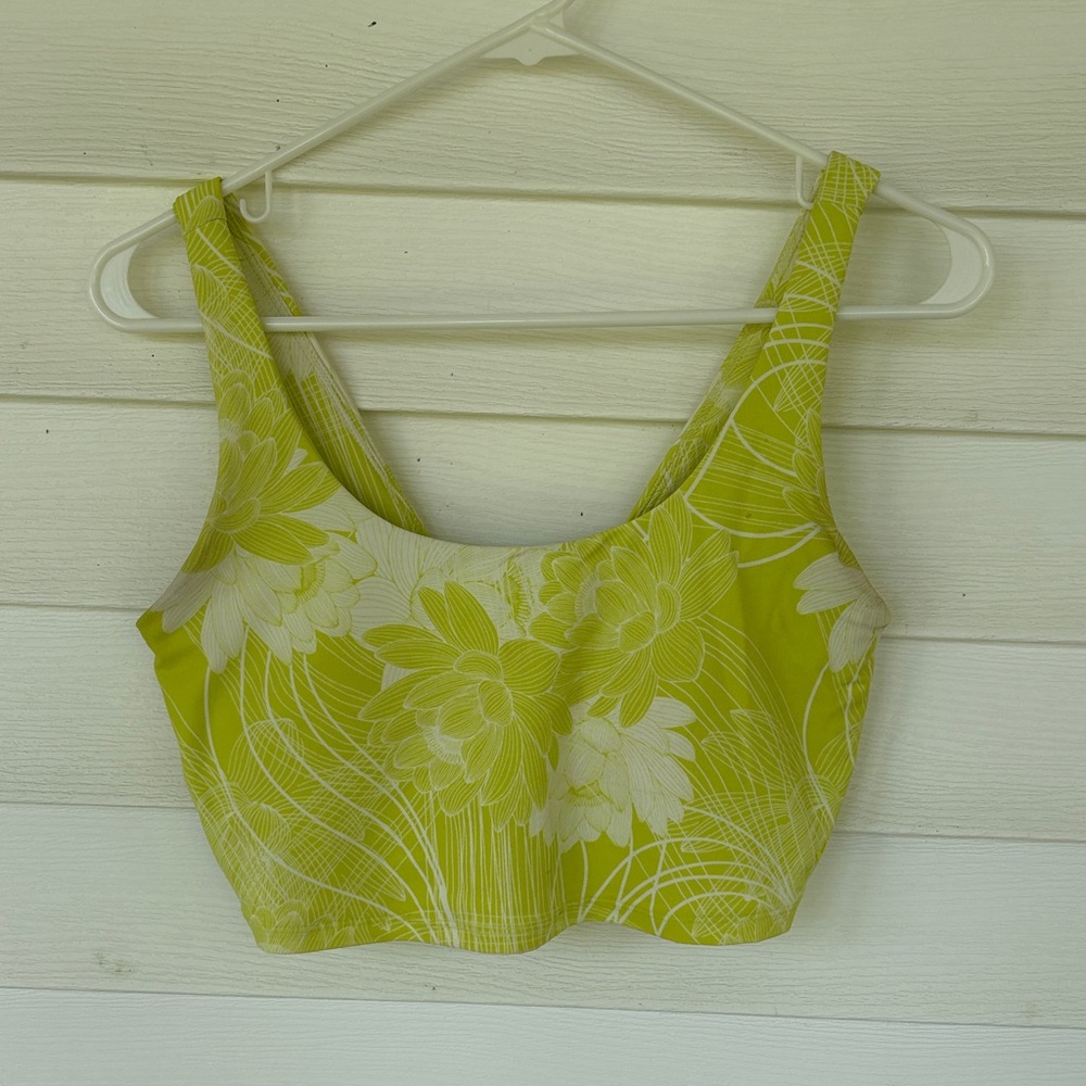 Floral Green Crop Top